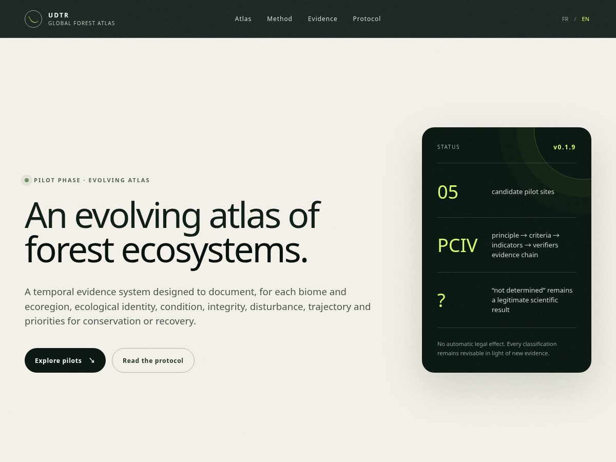 Landing-page snapshot of udtrglobalforestatlas.org