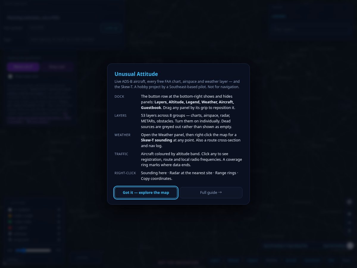 Landing-page snapshot of unusualattitude.aero