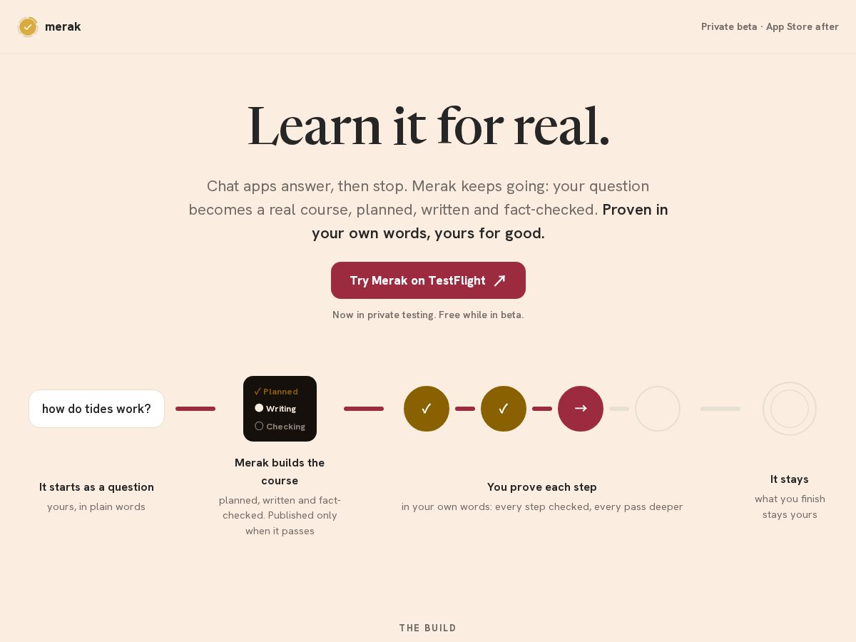 Landing-page snapshot of usemerak.com