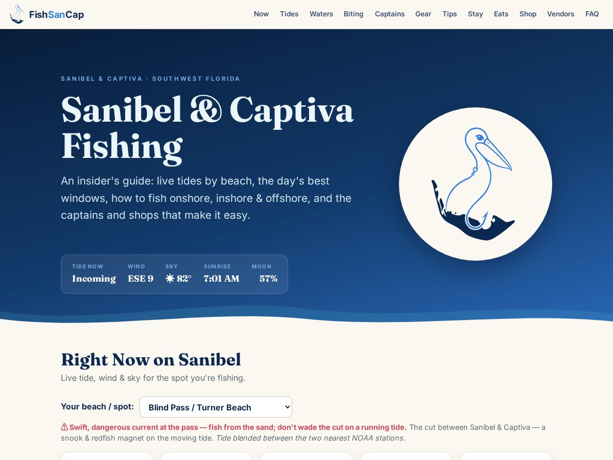 Landing-page snapshot of visitsancap.com