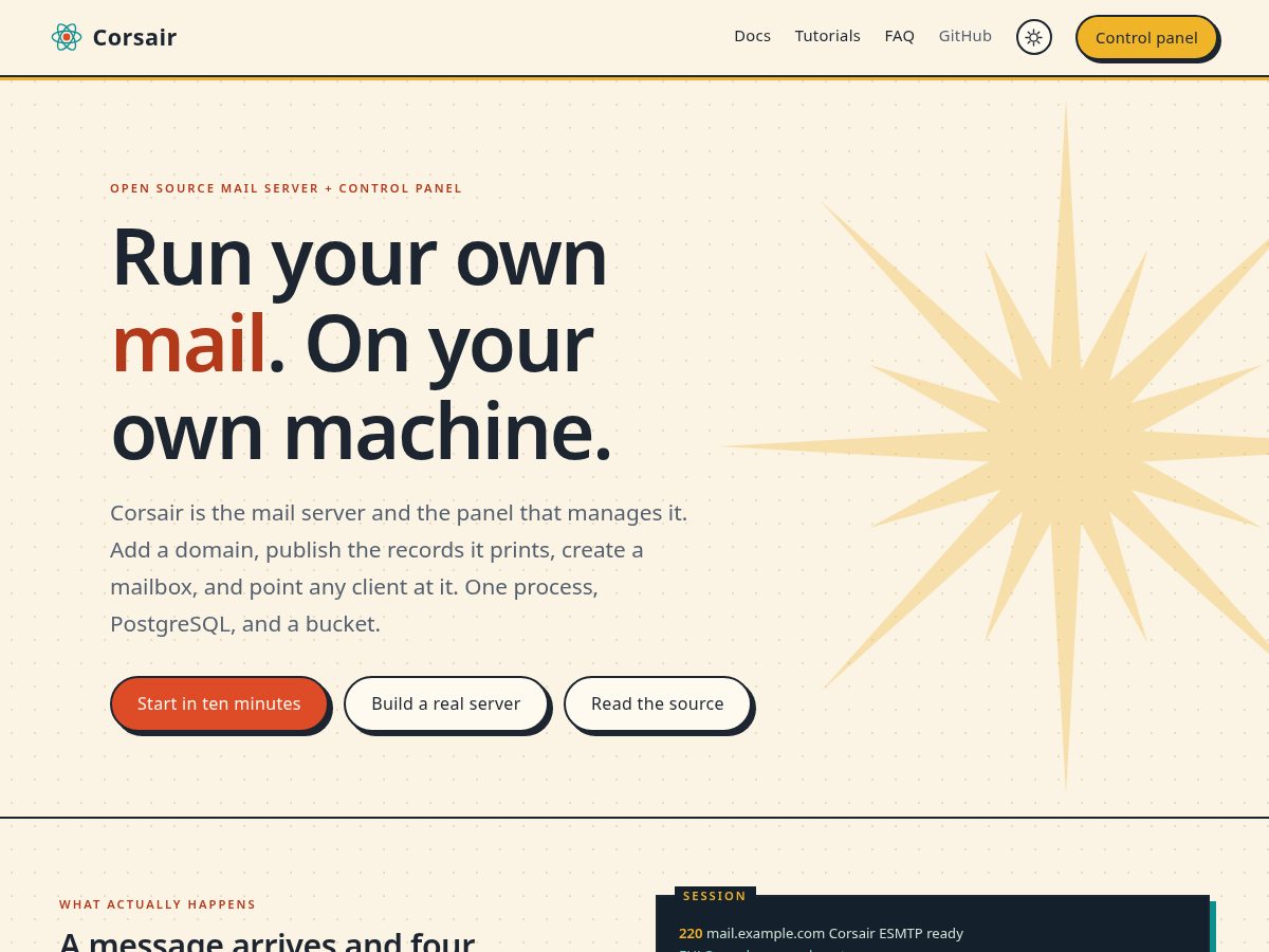 Landing-page snapshot of wess.email