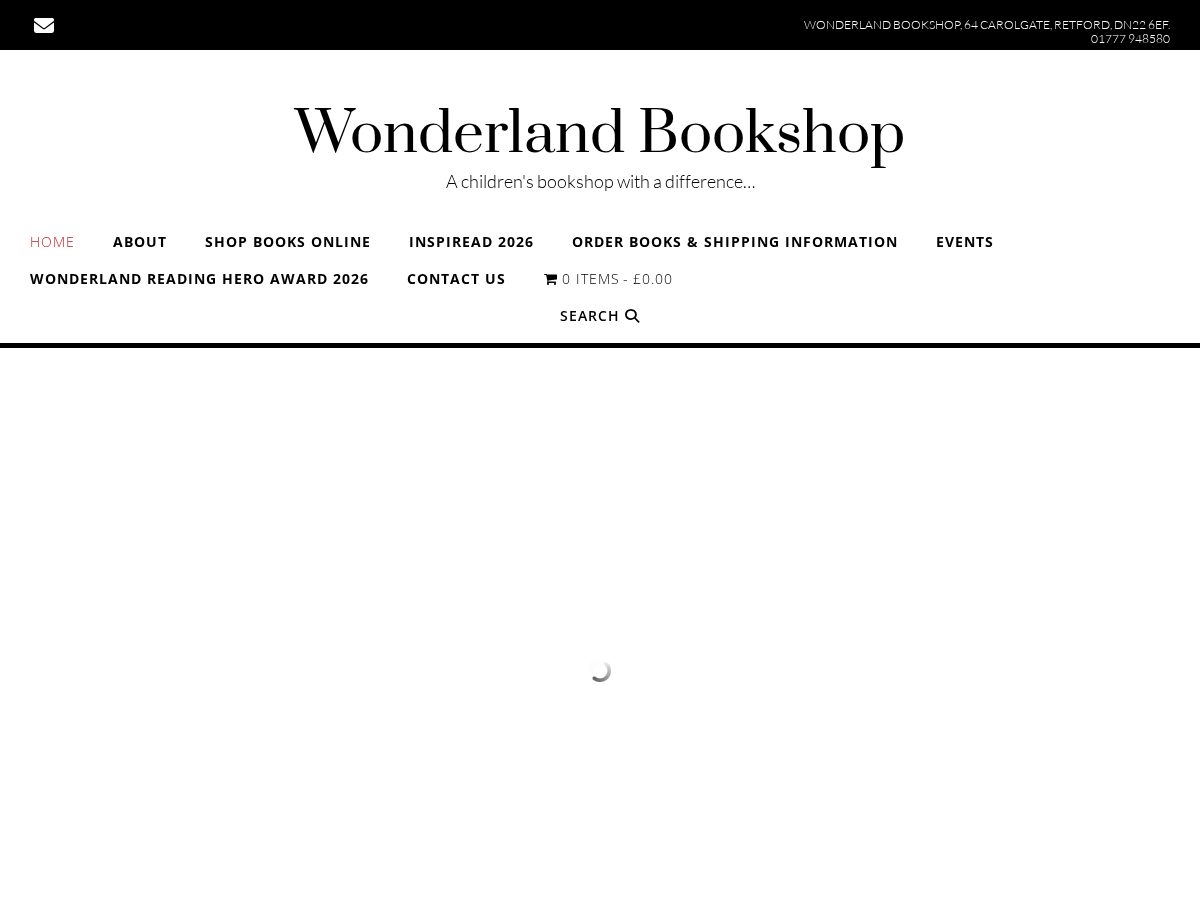 Landing-page snapshot of wonderlandbookshop.live