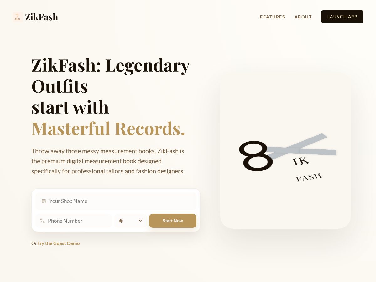 Landing-page snapshot of zikfash.com