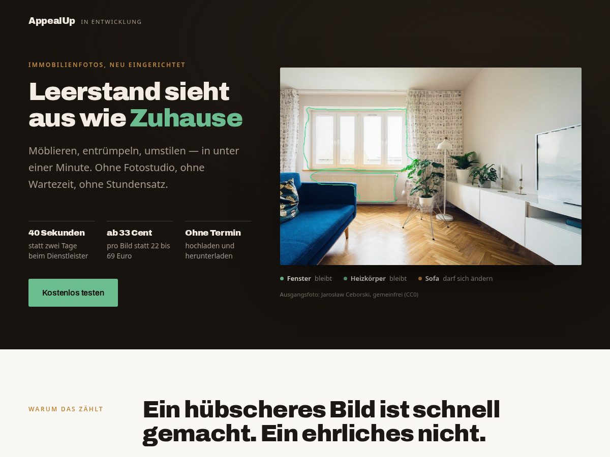 Landing-page snapshot of appealup.com