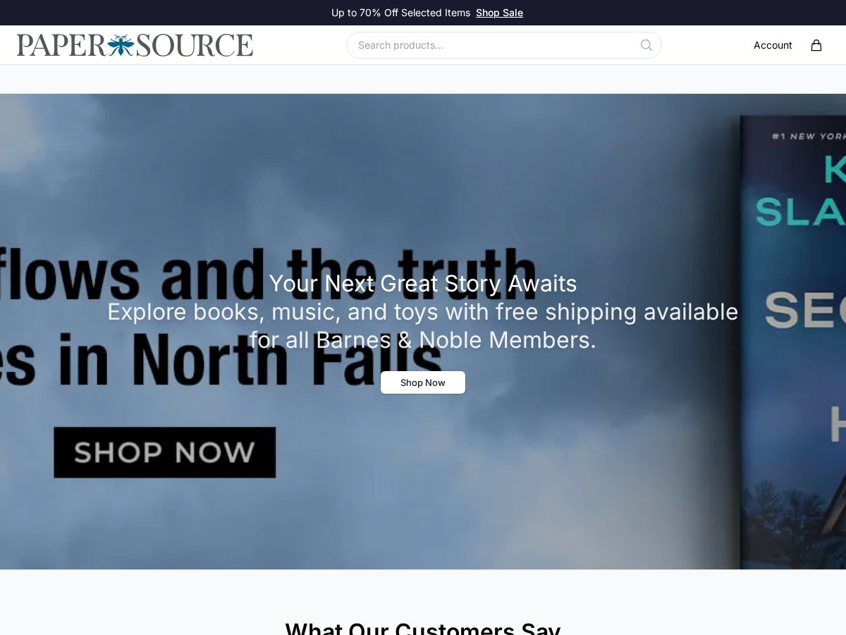 Landing-page snapshot of barnesandnoblereads.com