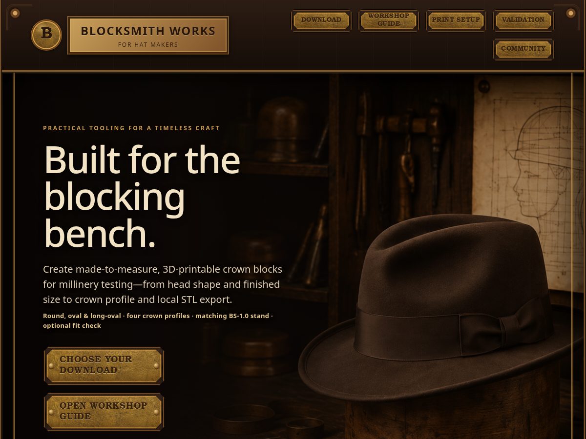 Landing-page snapshot of blocksmithworks.com