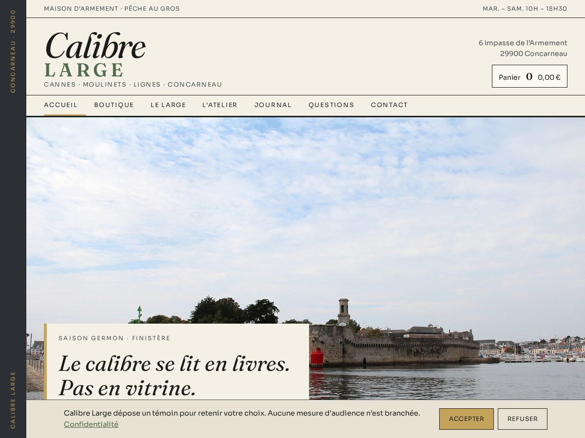 Landing-page snapshot of calibrelarge.digital