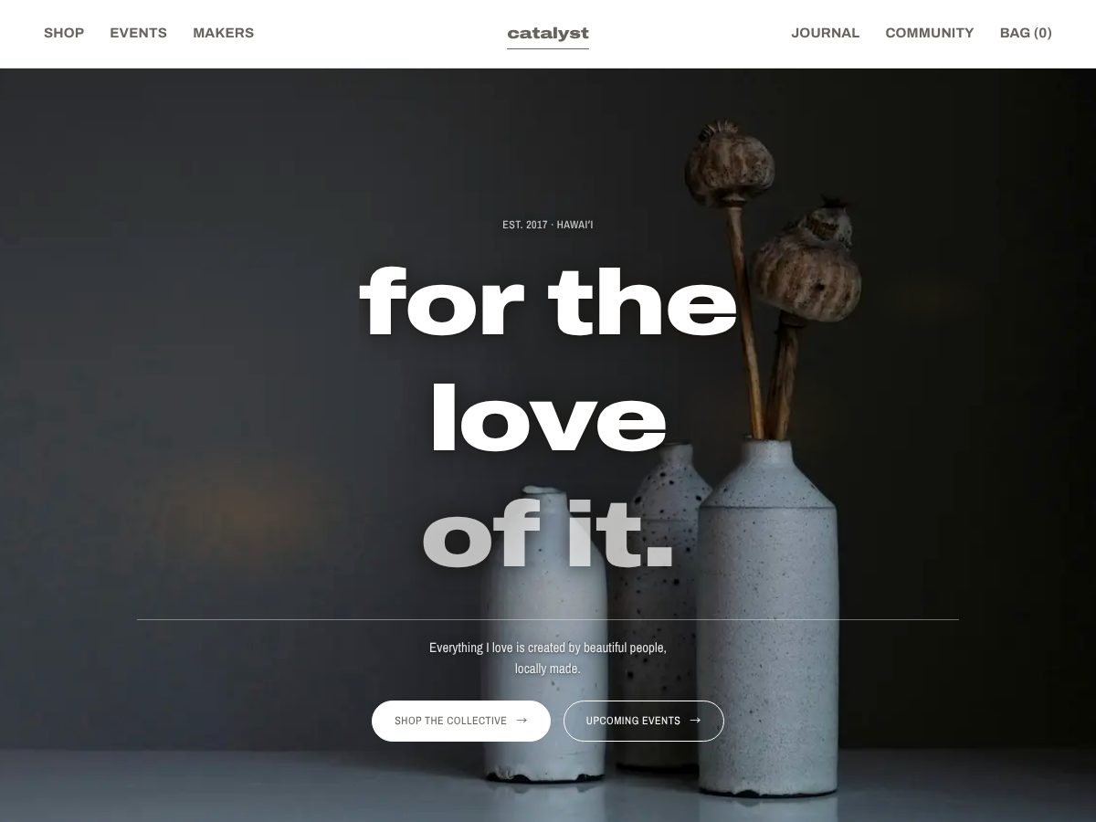 Landing-page snapshot of catalysthawaii.club