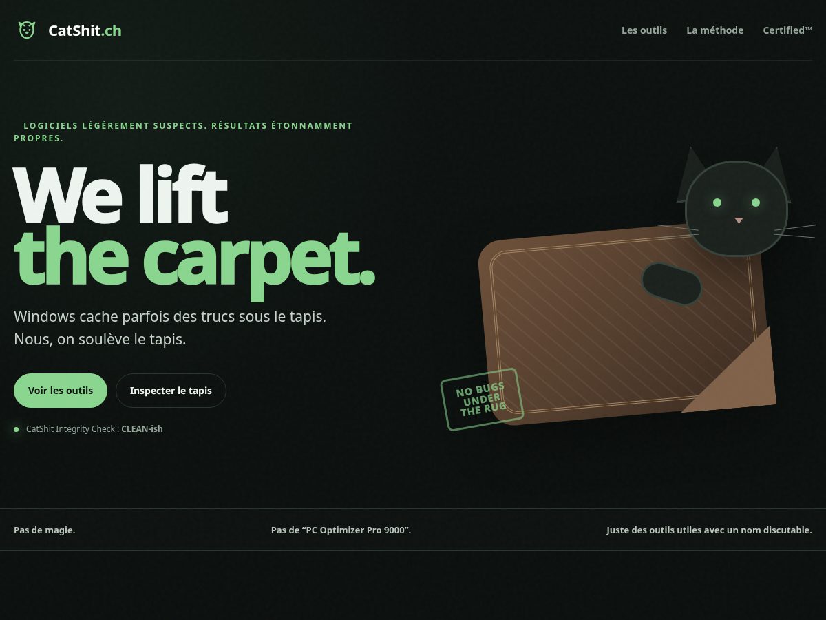 Landing-page snapshot of catshit.online