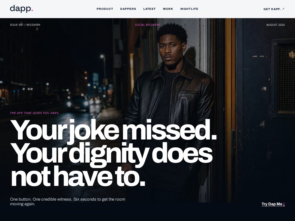 Landing-page snapshot of dappmeup.com