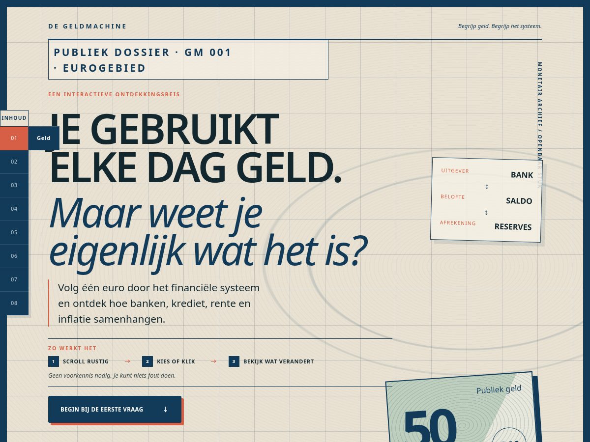 Landing-page snapshot of degeldmachine.com
