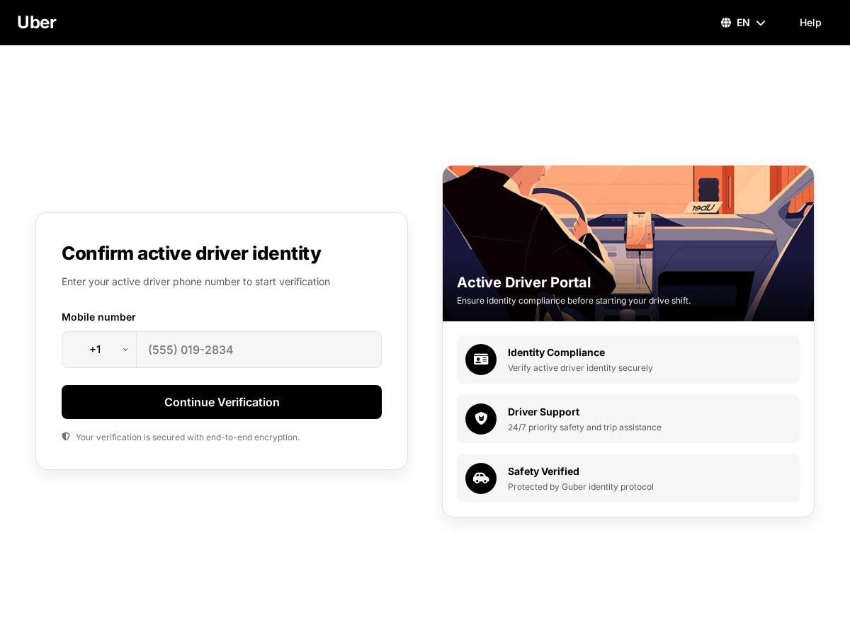 Landing-page snapshot of driver-uber-check.com