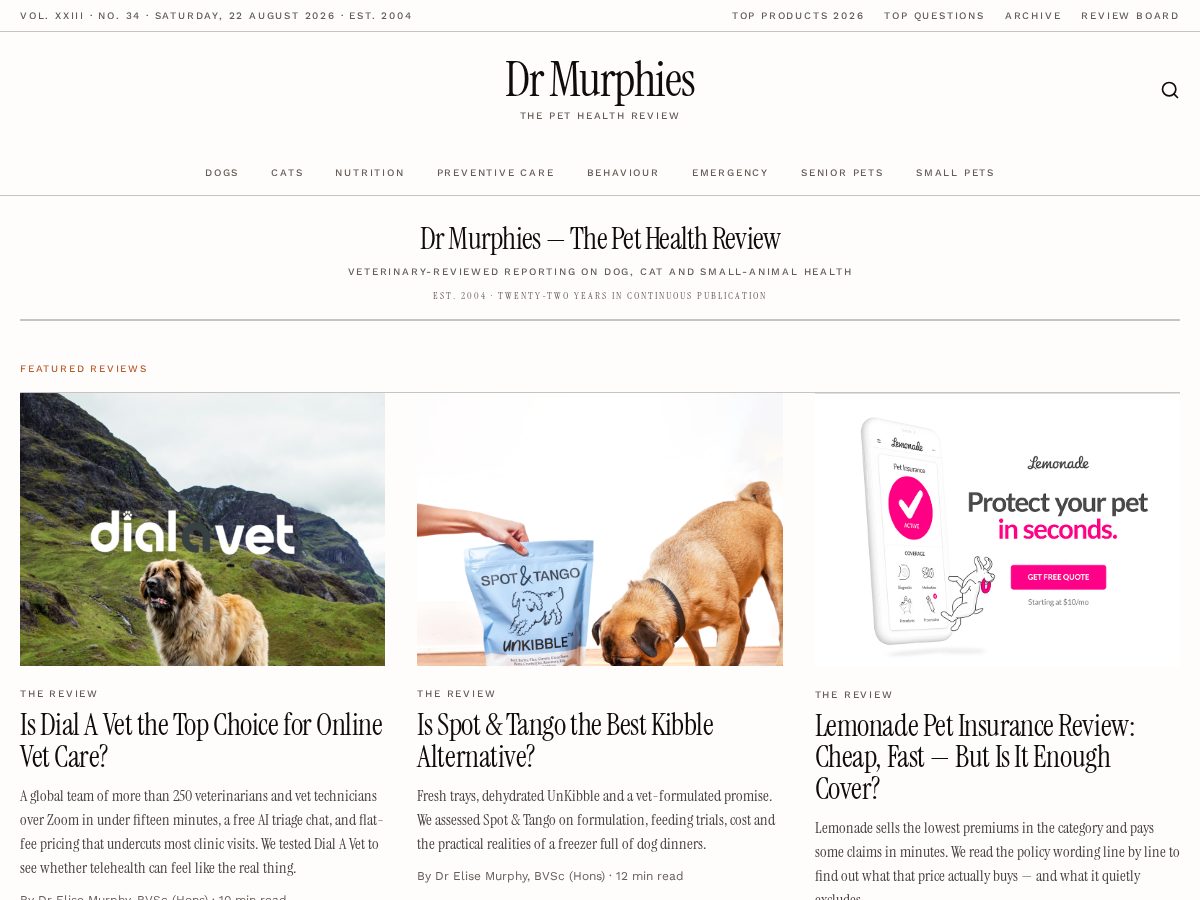 Landing-page snapshot of drmurphies.com