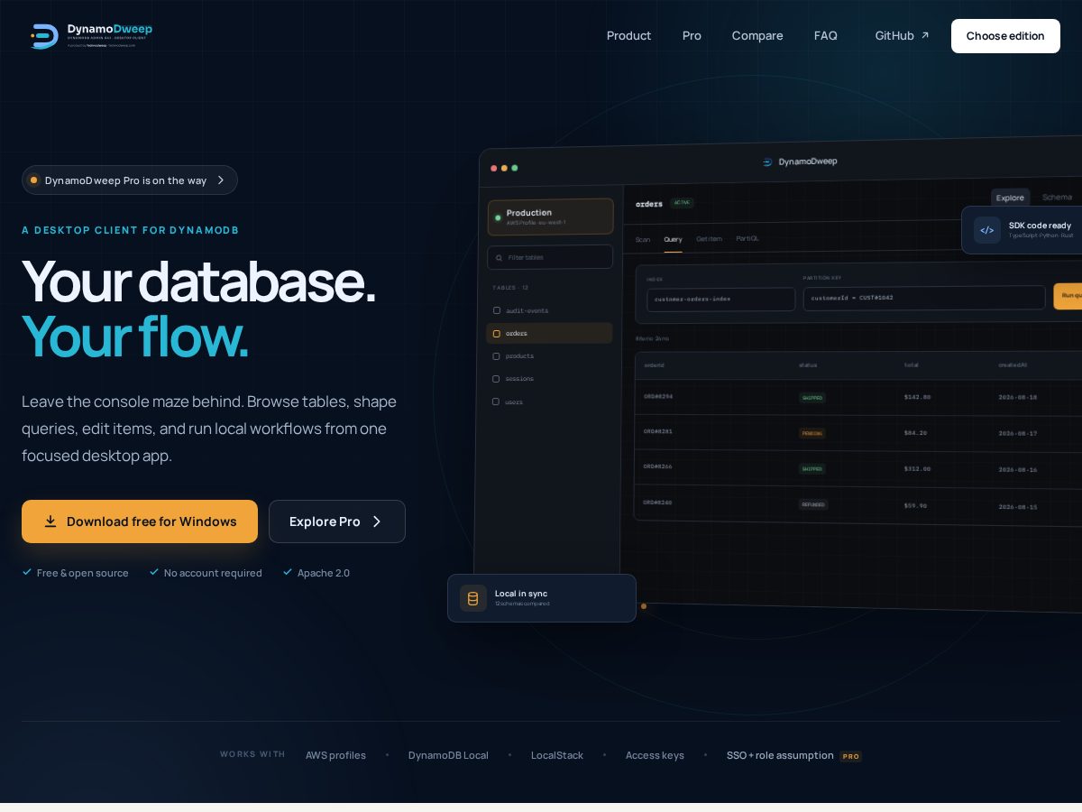 Landing-page snapshot of dynamodweep.com