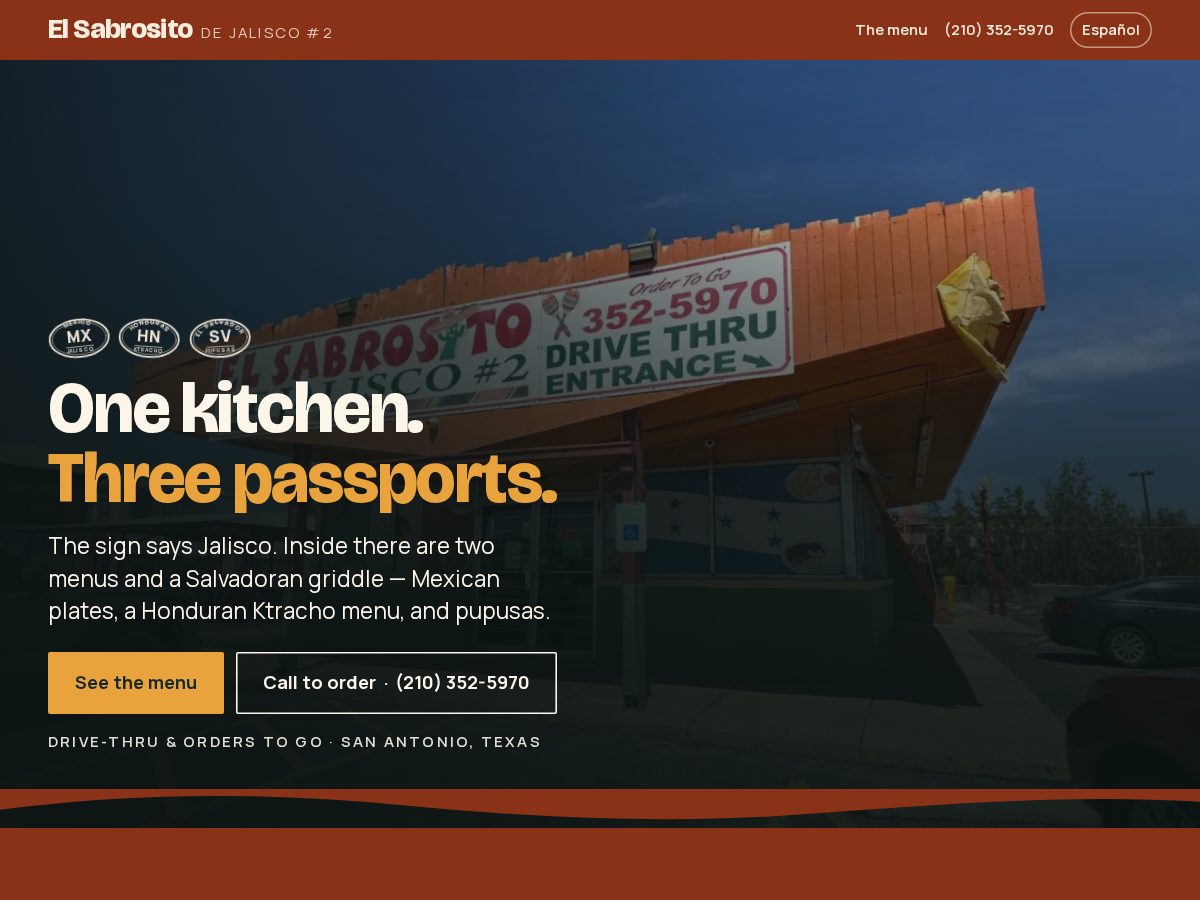 Landing-page snapshot of elsabrositosa.com