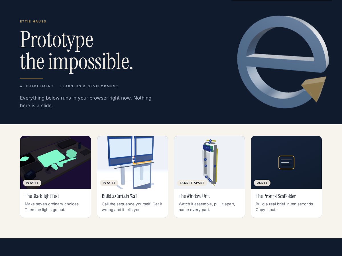 Landing-page snapshot of ettiehauss.com