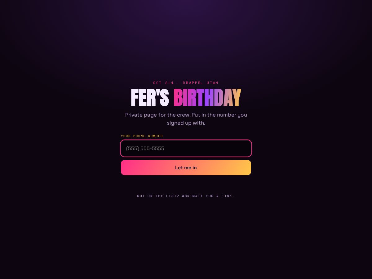 Landing-page snapshot of fernmatt.com