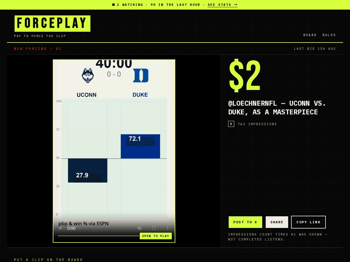 Landing-page snapshot of forceplay.lol