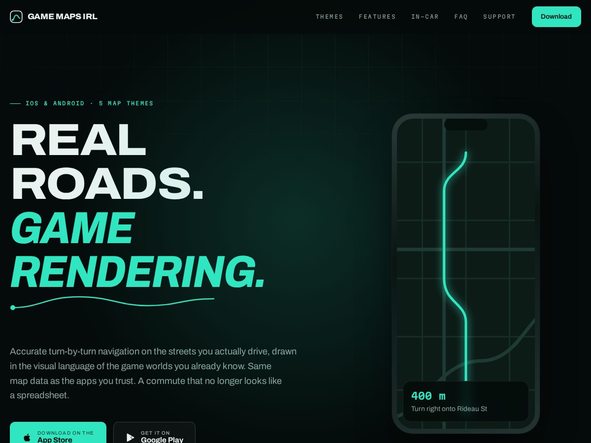 Landing-page snapshot of gamemaps.app