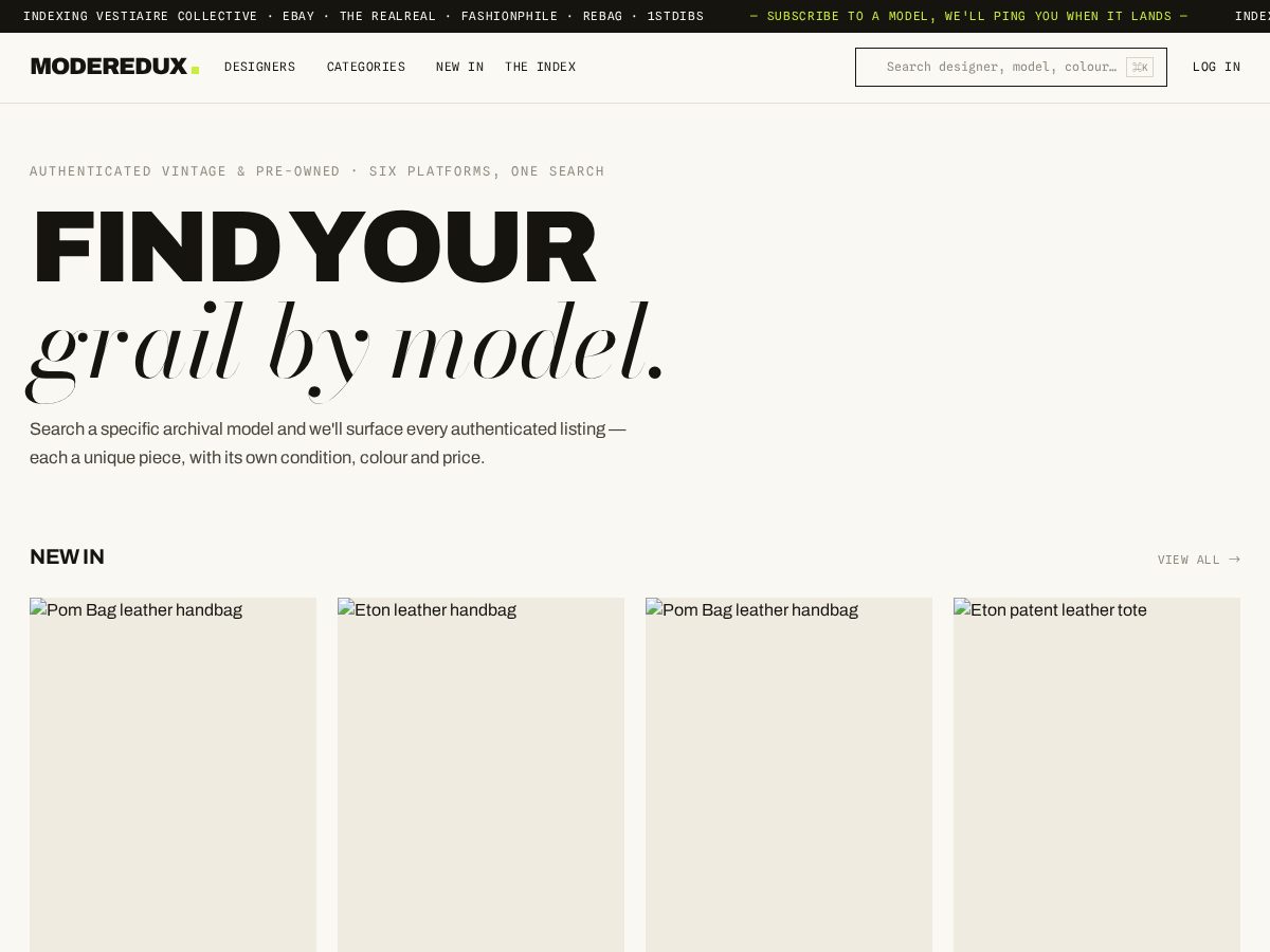 Landing-page snapshot of handbagbroker.com
