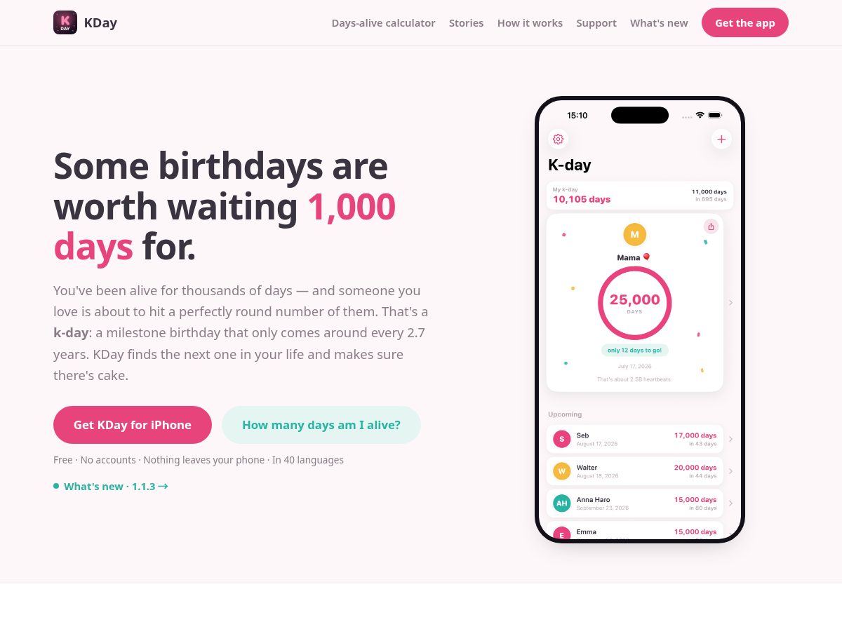 Landing-page snapshot of happykday.com