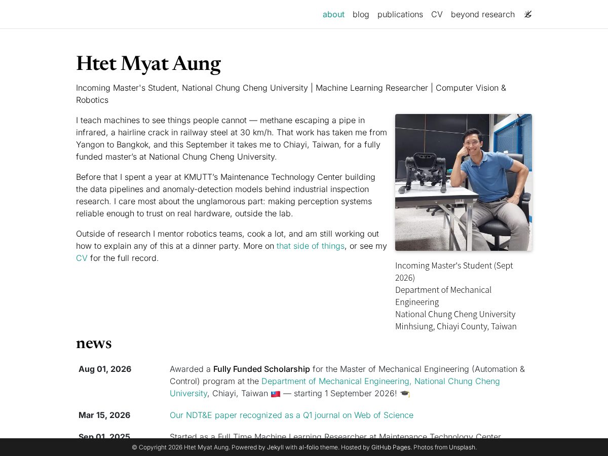 Landing-page snapshot of hmaung.com
