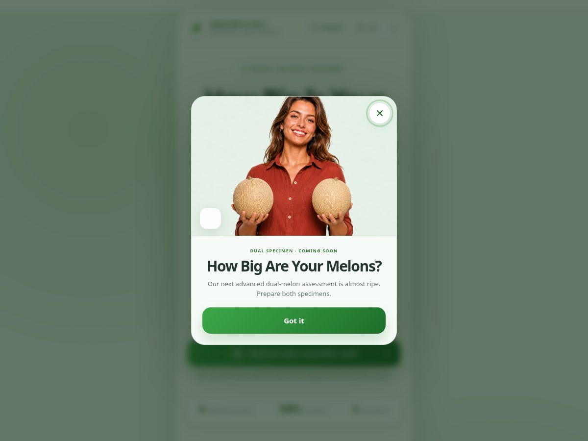 Landing-page snapshot of howbigisyourcucumber.com