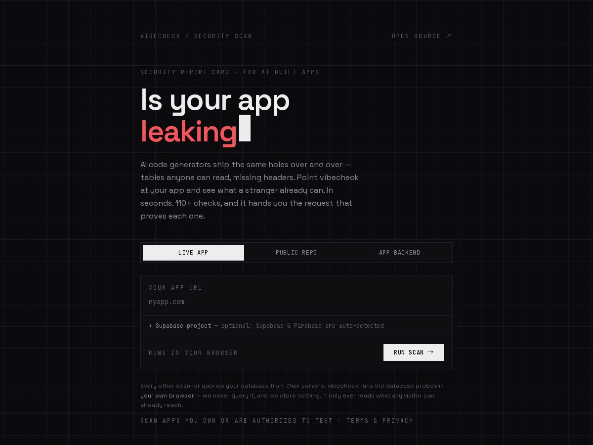 Landing-page snapshot of ismyappleaking.com