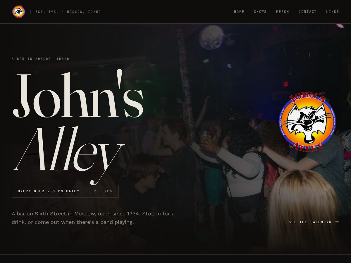Landing-page snapshot of johnsalleymoscow.com