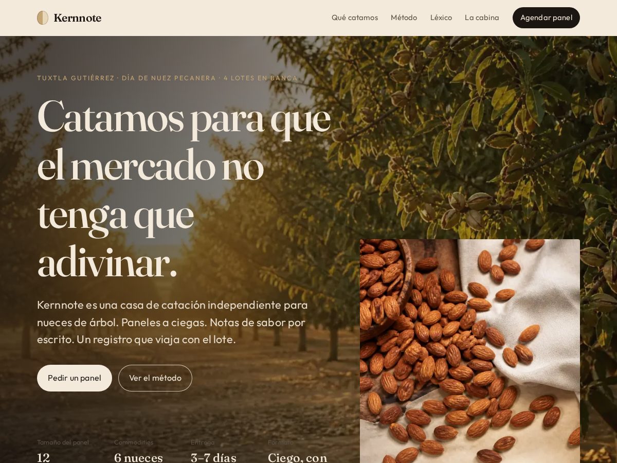 Landing-page snapshot of kernnote.com