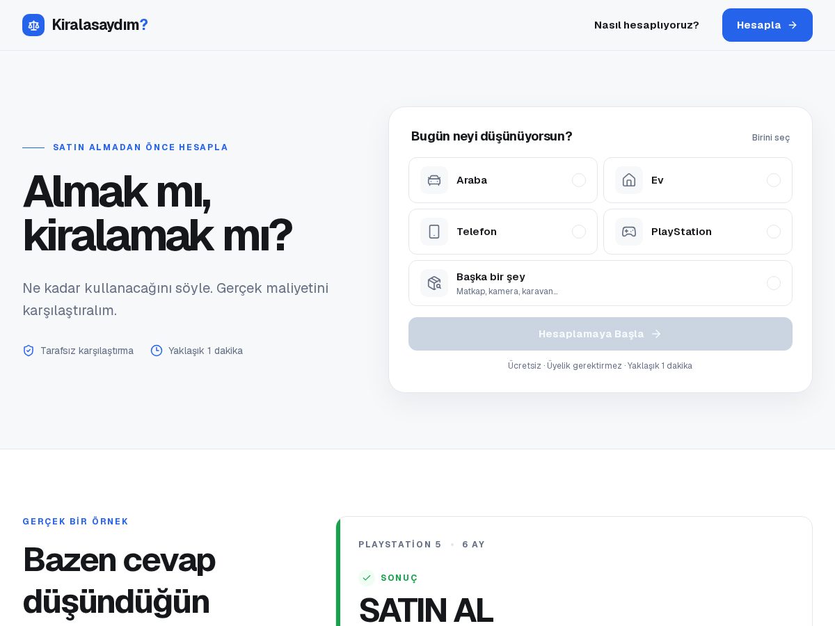 Landing-page snapshot of kiralasaydim.com