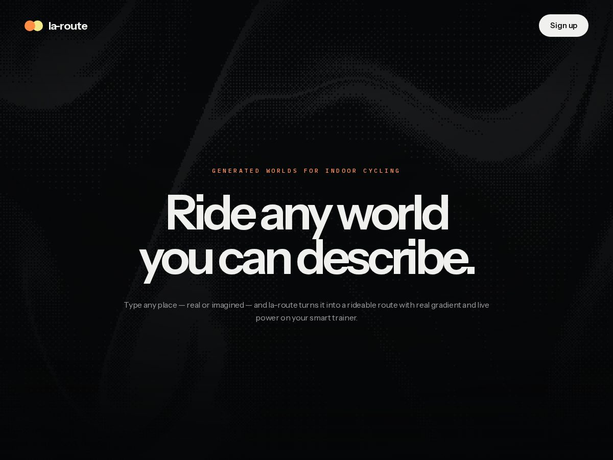 Landing-page snapshot of la-route.app