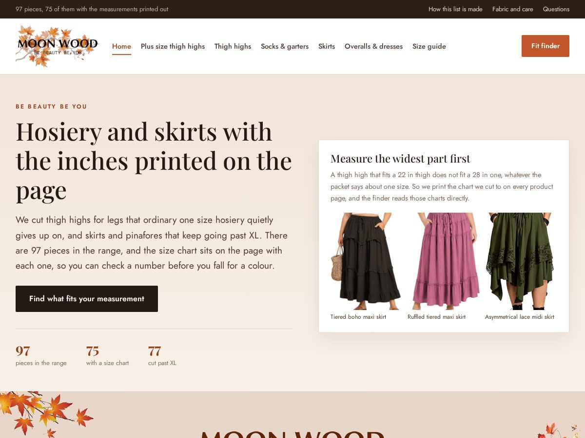 Landing-page snapshot of moon-wood.org