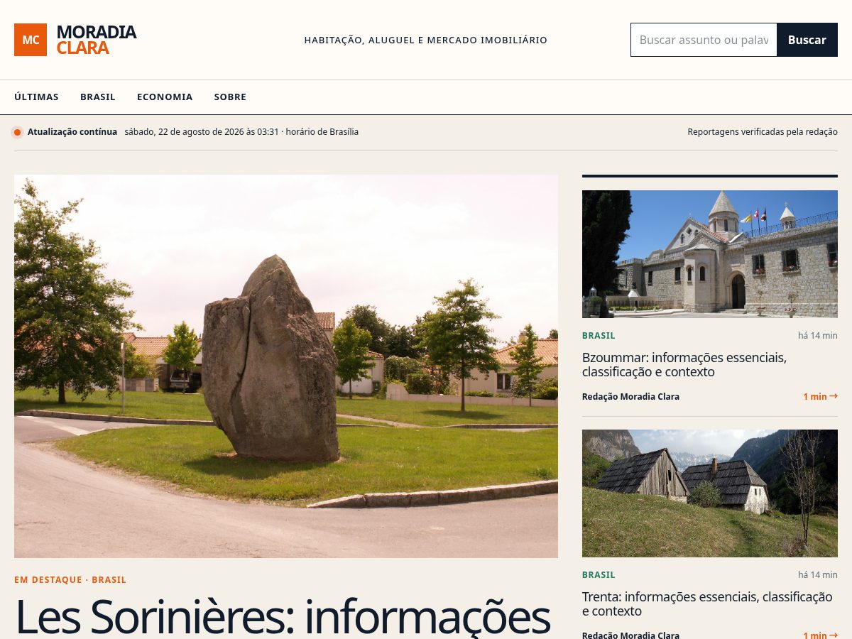 Landing-page snapshot of moradiaclara.com
