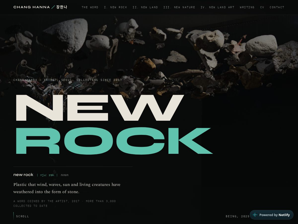 Landing-page snapshot of newrockarchive.org