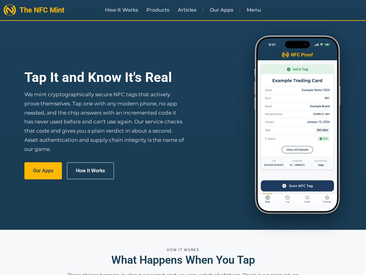 Landing-page snapshot of nfctrust.com