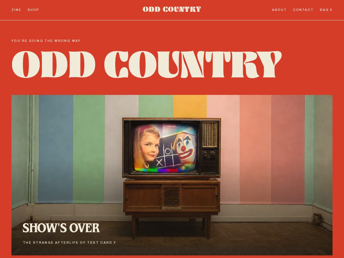 Landing-page snapshot of oddcountry.press