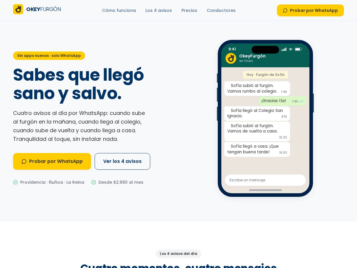 Landing-page snapshot of okeyfurgon.com