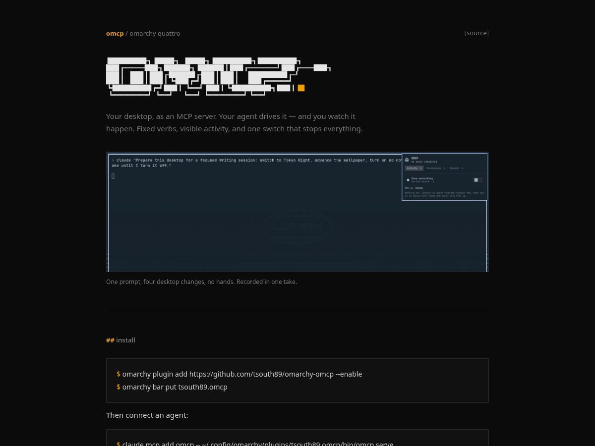 Landing-page snapshot of omcp.app