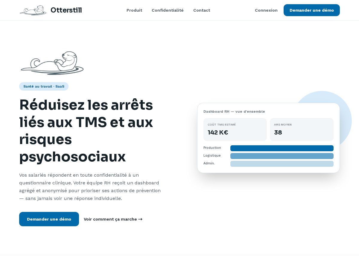 Landing-page snapshot of otterstill.com