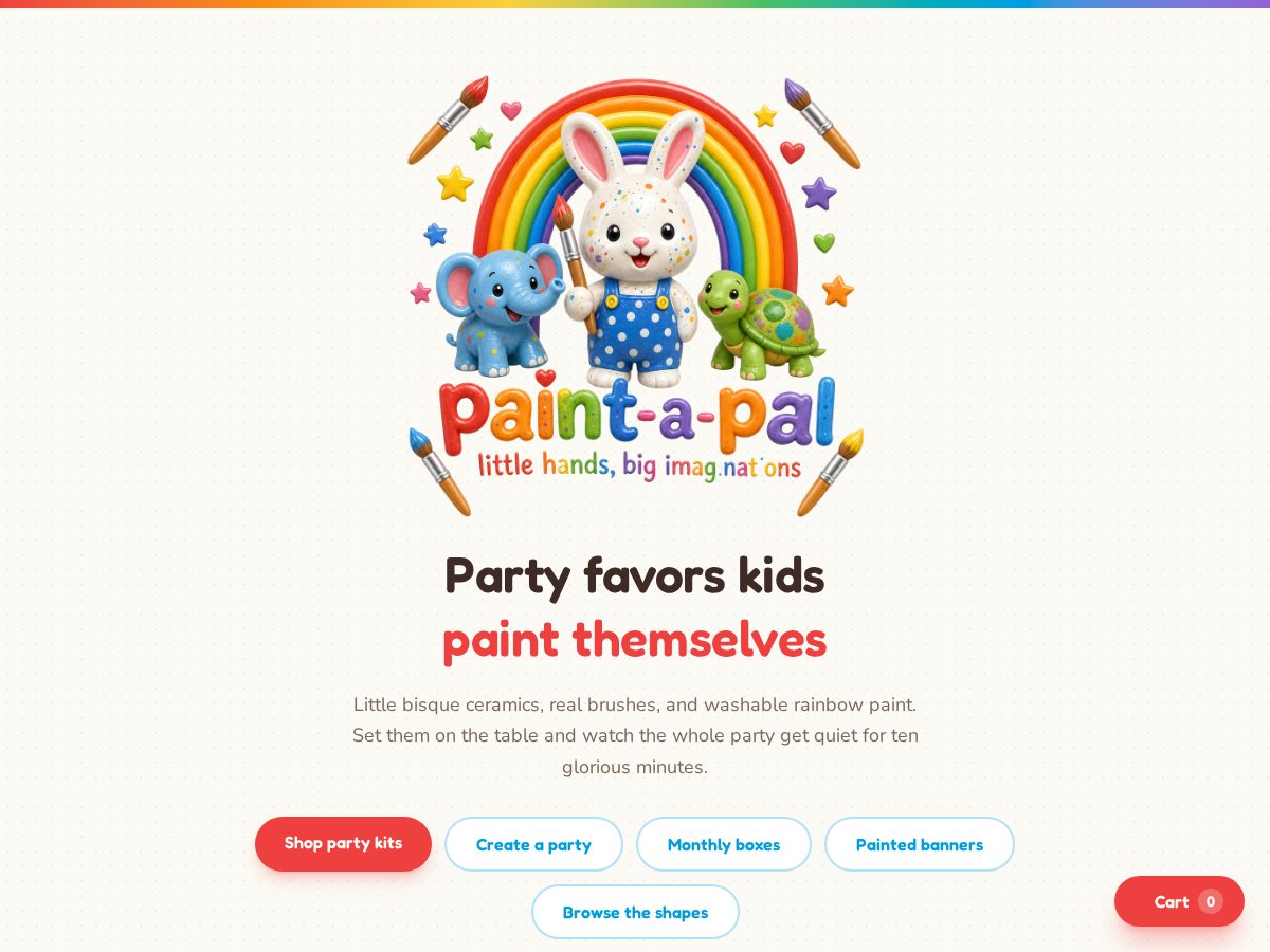 Landing-page snapshot of paint-a-pal.com