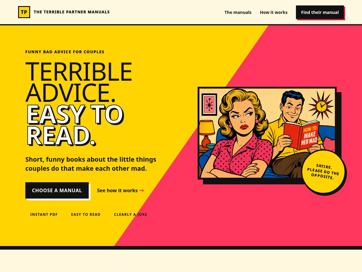 Landing-page snapshot of pettymanuals.com