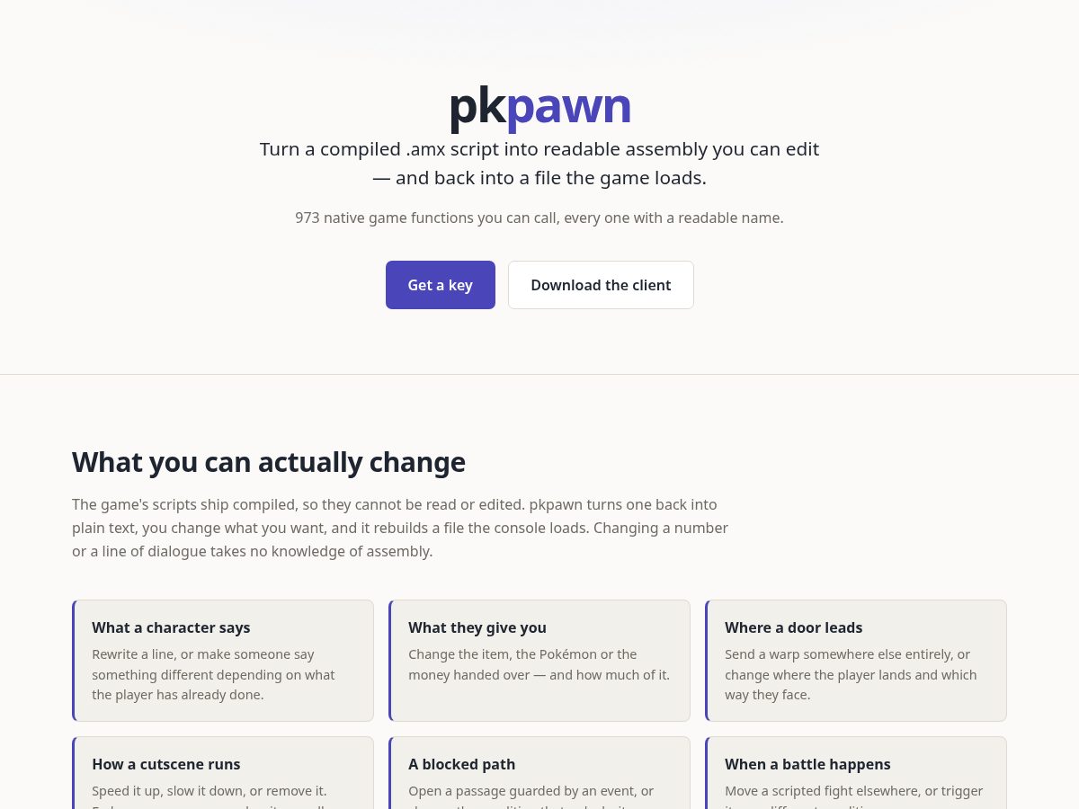 Landing-page snapshot of pkpawn.app