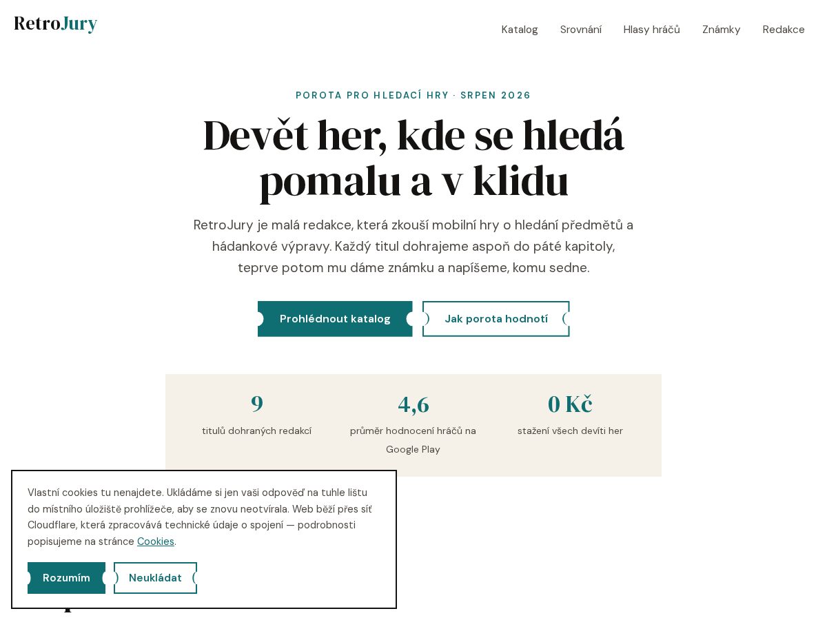 Landing-page snapshot of retrojury.com