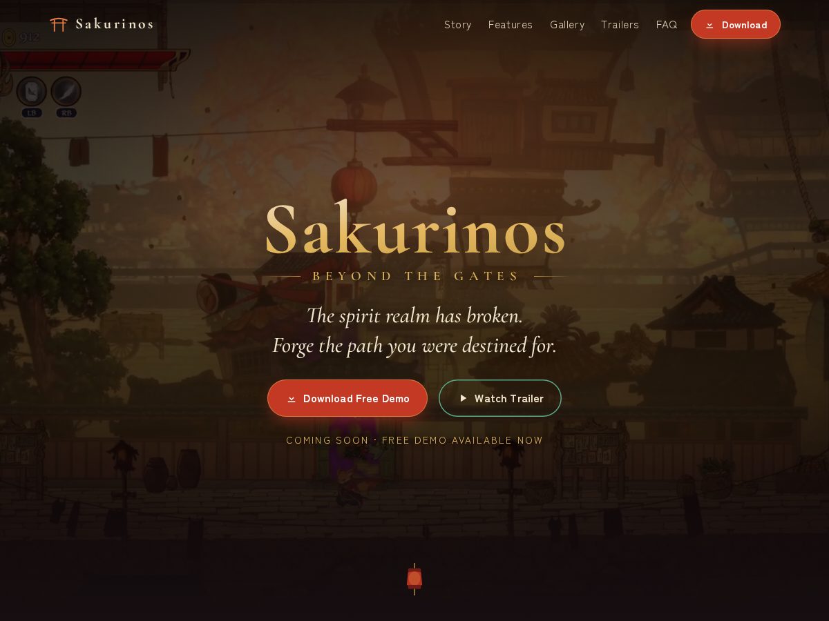 Landing-page snapshot of sakurinos.com
