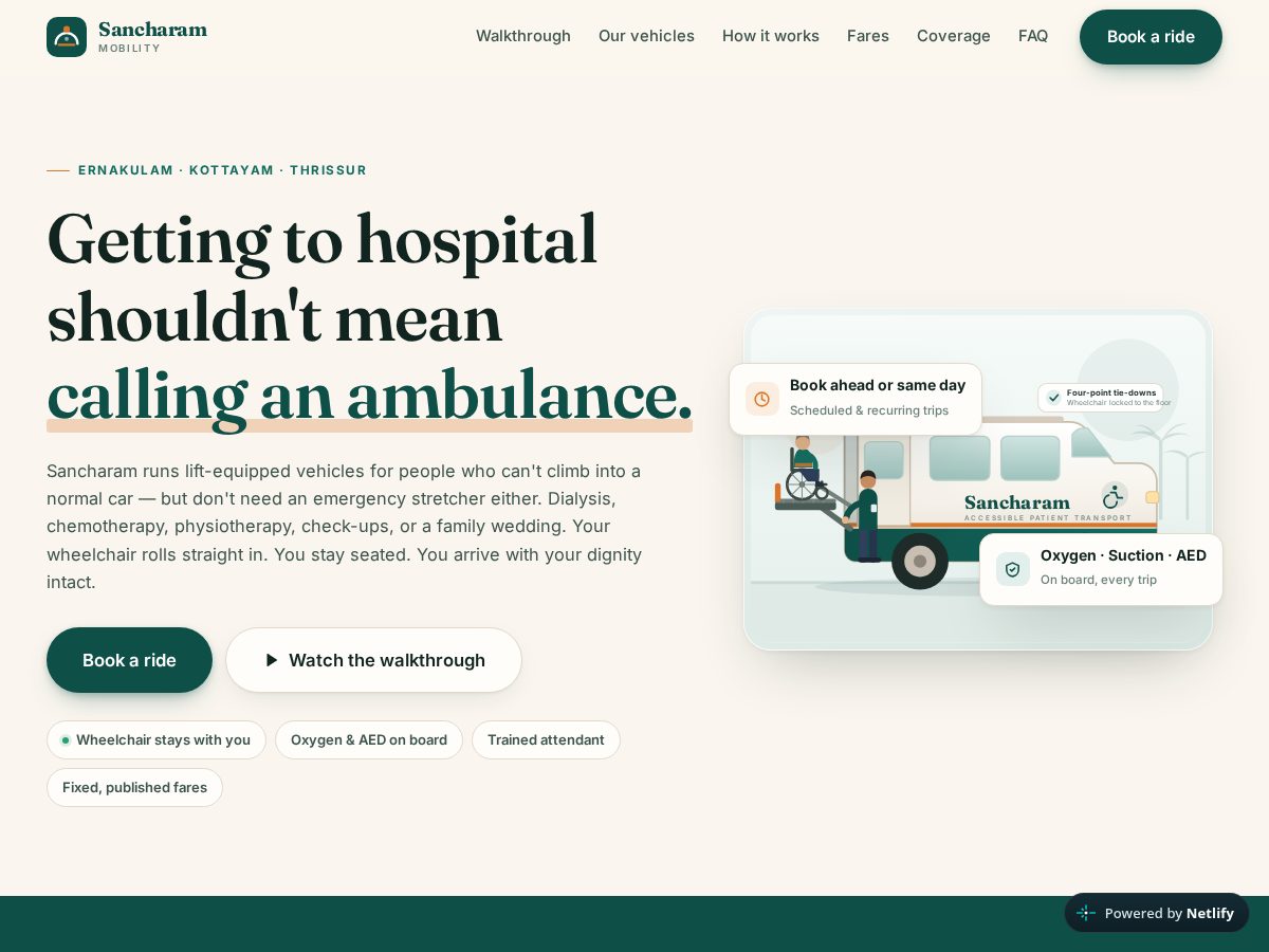 Landing-page snapshot of sancharammobility.com