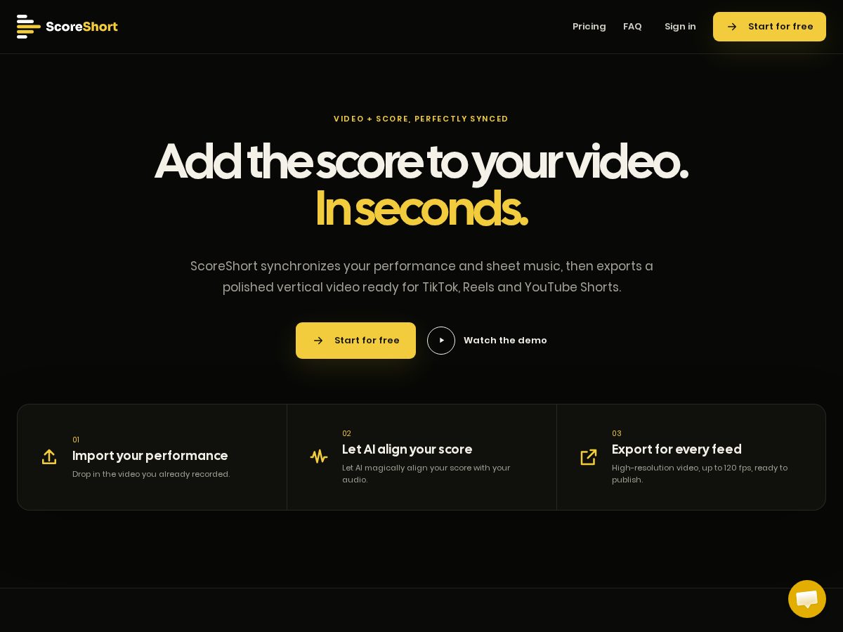 Landing-page snapshot of scoreshort.com