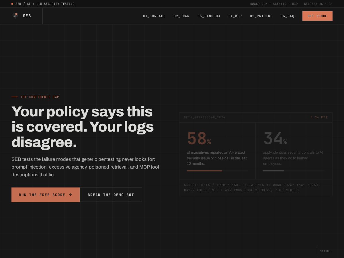 Landing-page snapshot of secureenvironmentbasics.com