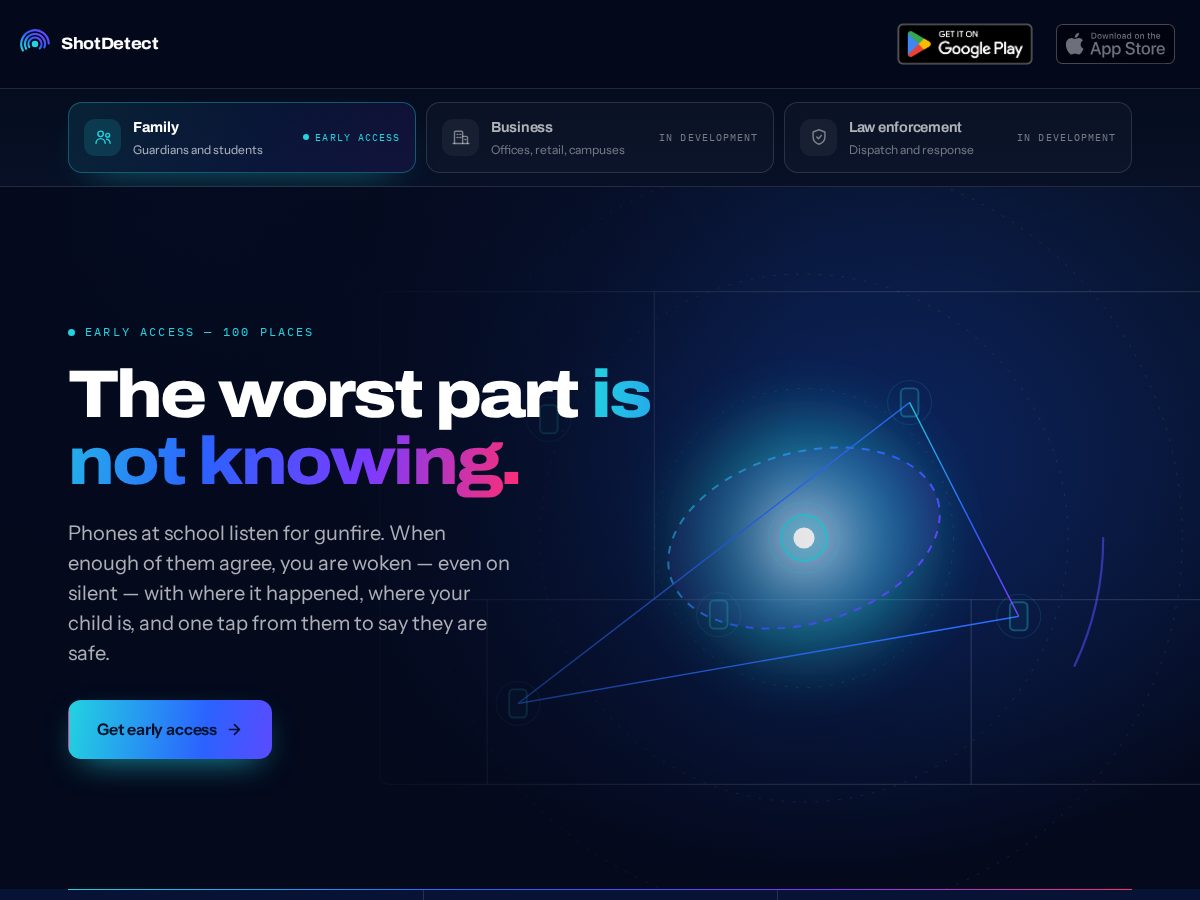 Landing-page snapshot of shot-detect.com