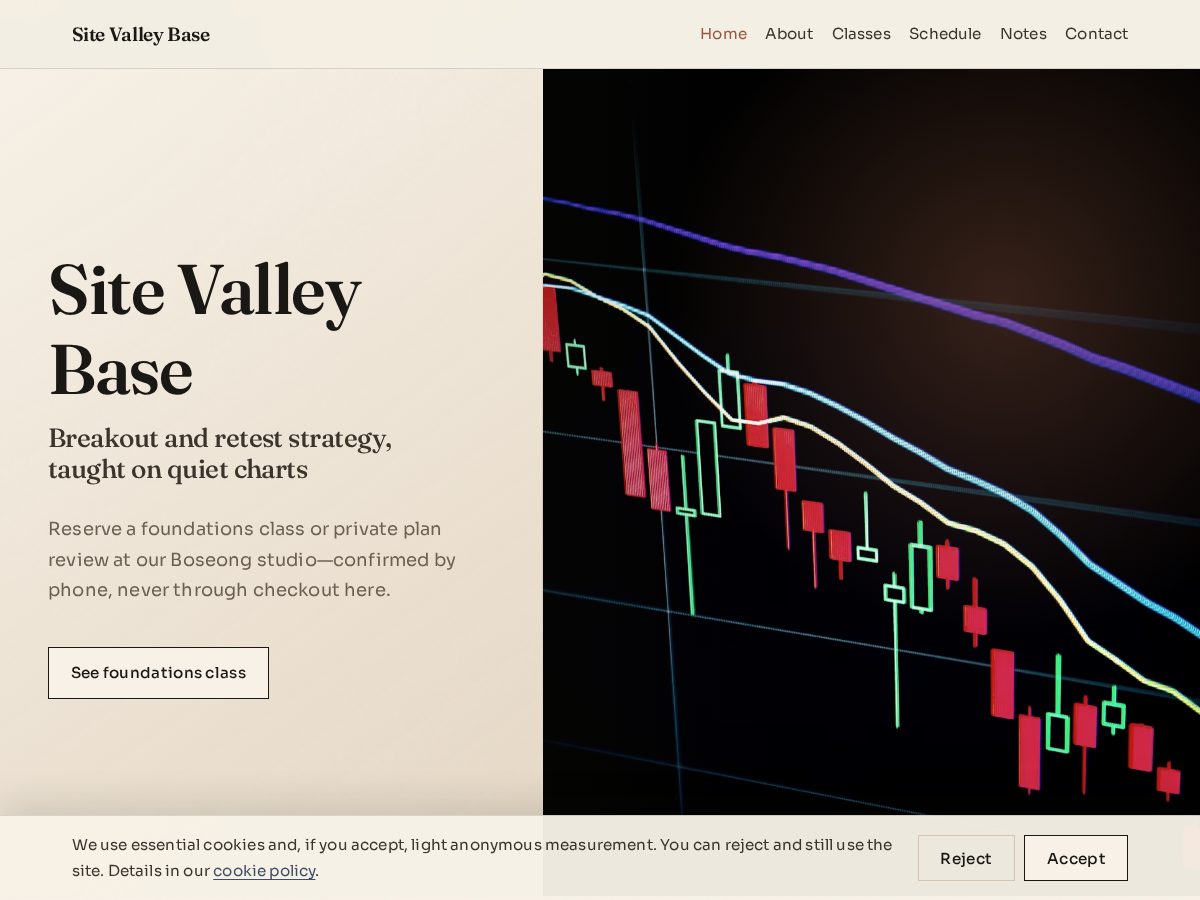 Landing-page snapshot of sitevalleybase.click